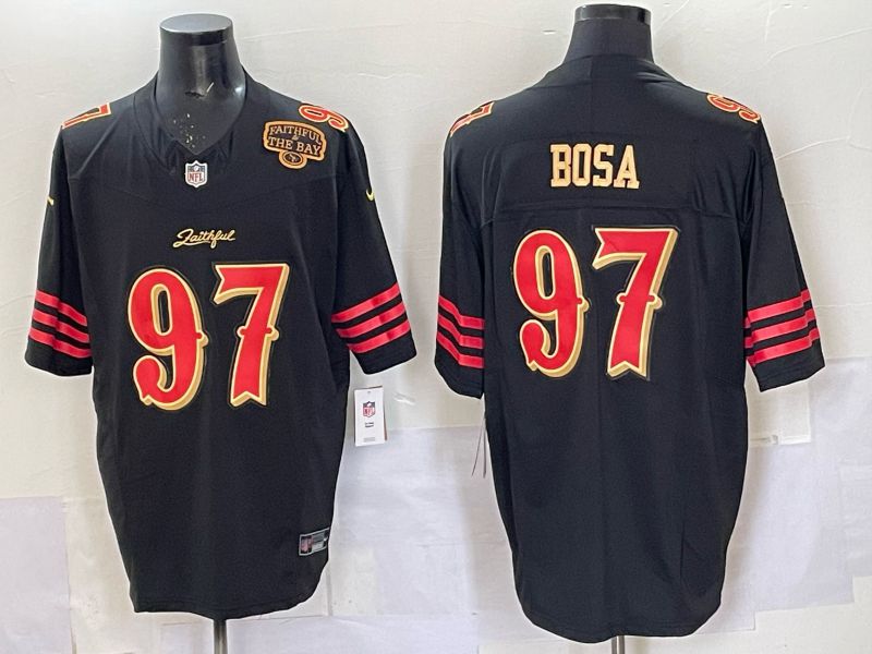Men Nike San Francisco 49ers #97 Bosa black 5th generation Limited NFL 2025 Jersey 0063->san francisco 49ers->NFL Jersey